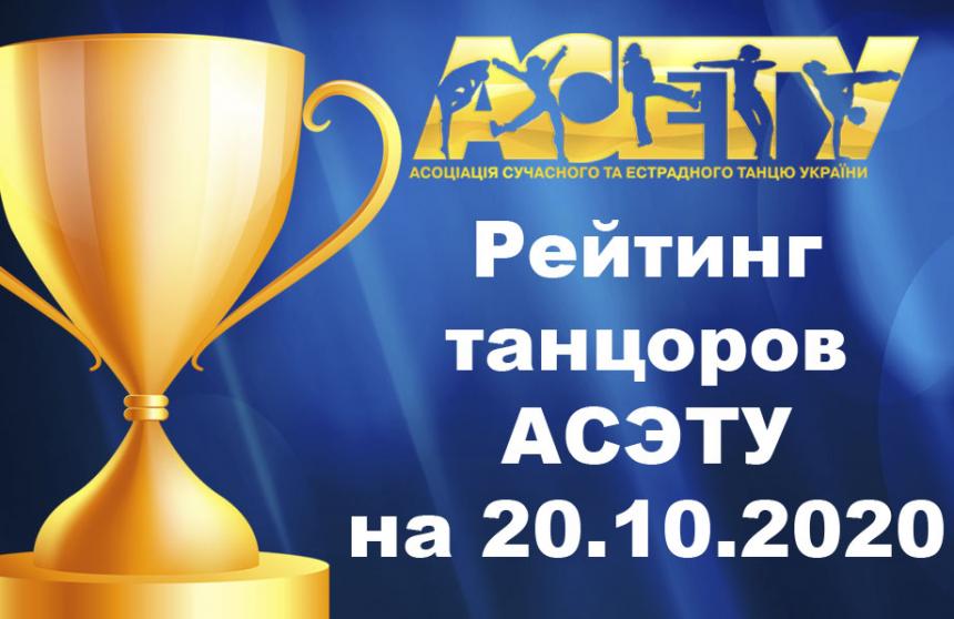 Рейтинг танцоров на 20 октября 2020 года